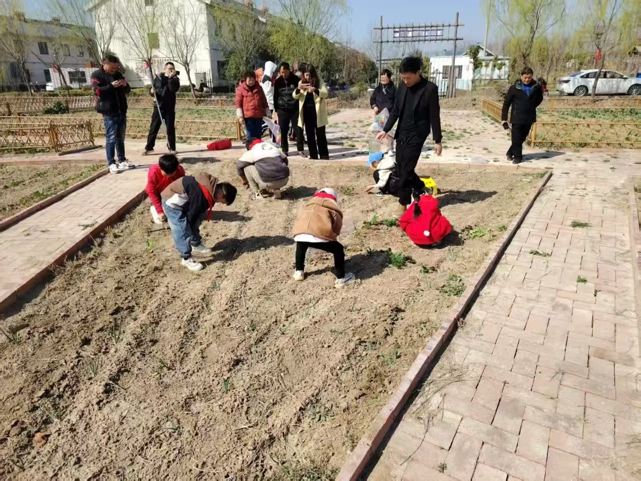 鹽城市射陽縣海通鎮通興社區關工委聯合學校開展同耕一片田，共繪好“豐”景活動