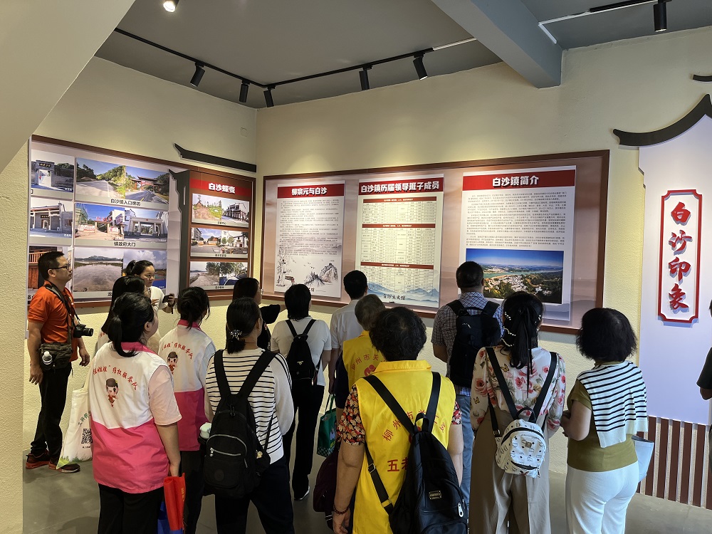 黨員和“五老”志愿者們認真觀看每一幅展品上珍貴的歷史畫面，回憶往昔崢嶸歲月1.jpg