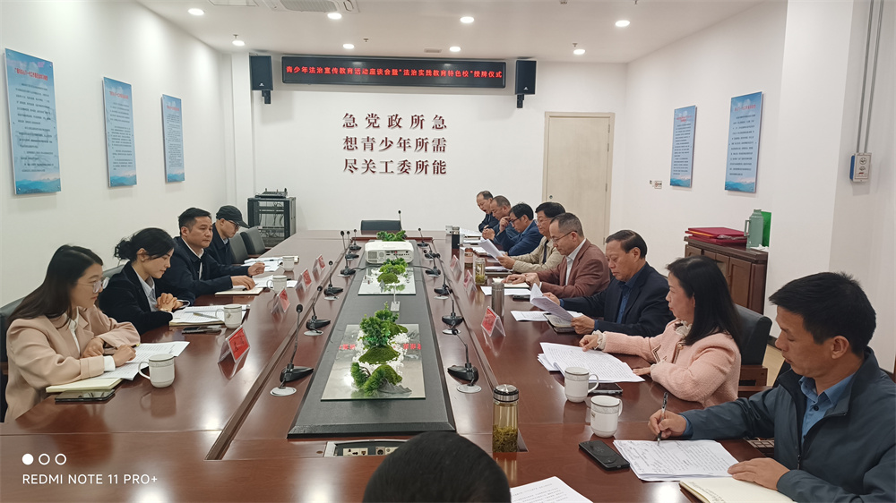 11月6日下午，省青法辦主任沈健等到廣德市調研并授牌1。.jpg